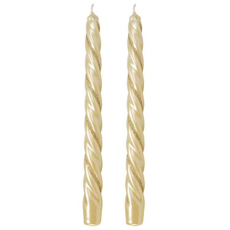 Świece Barok zdobiony ecru wzór 8 RAVI